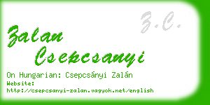 zalan csepcsanyi business card